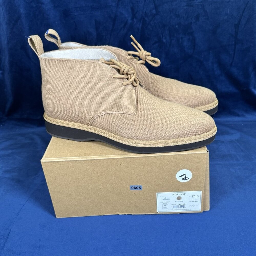 $250 NIB Men's 10.5 Rothys The Chukka Boot Butternut 0605
